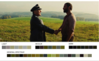 Colour Palette for Quentin Tarantino Movie: Inglorious Basterds. Source: Flavorwire.com - Image Credit: Roxy Radulescu